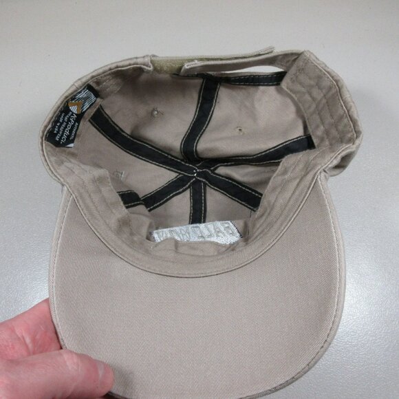 K-Products mens tan an brown Baldwin Filters strapback hat NWT USA - Picture 5 of 6